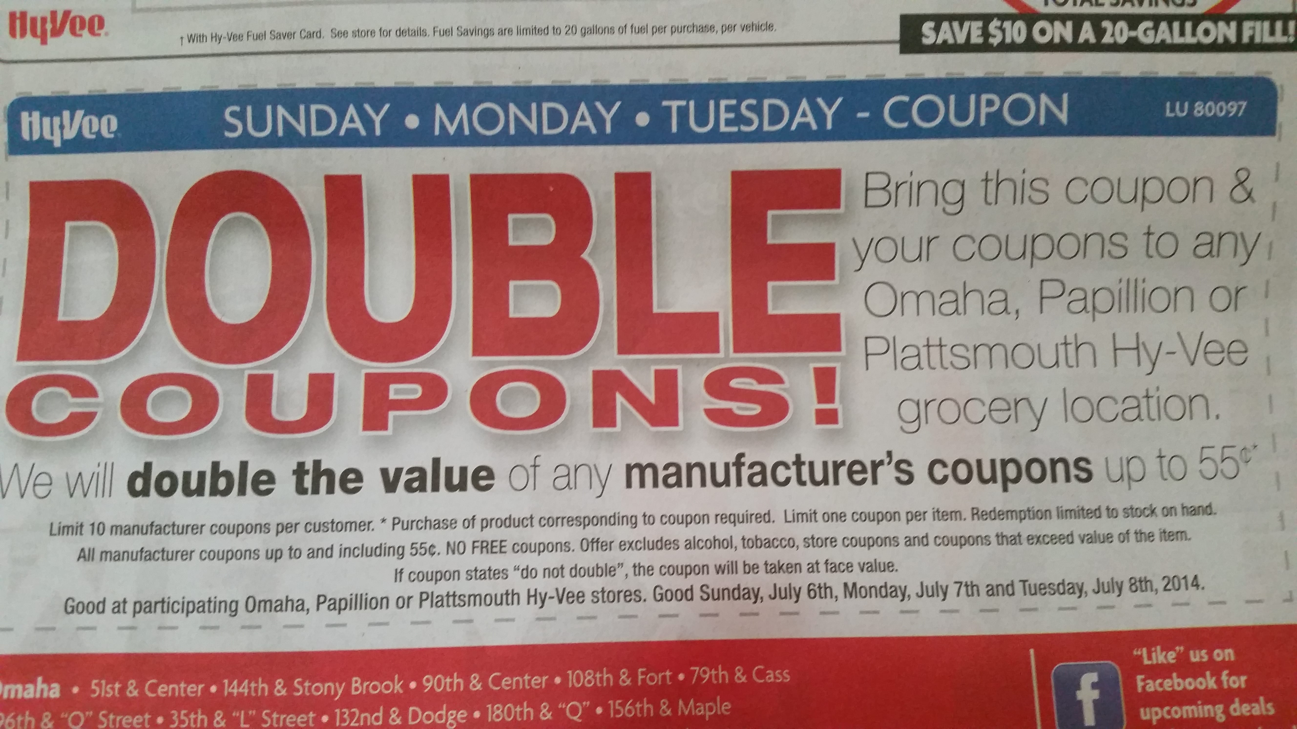 HyVee Double Coupons 7/6/147/8/14! Mom Saves Money