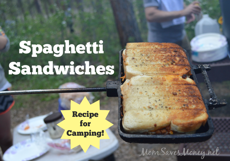 Spaghetti and Garlic Bread Sandwiches