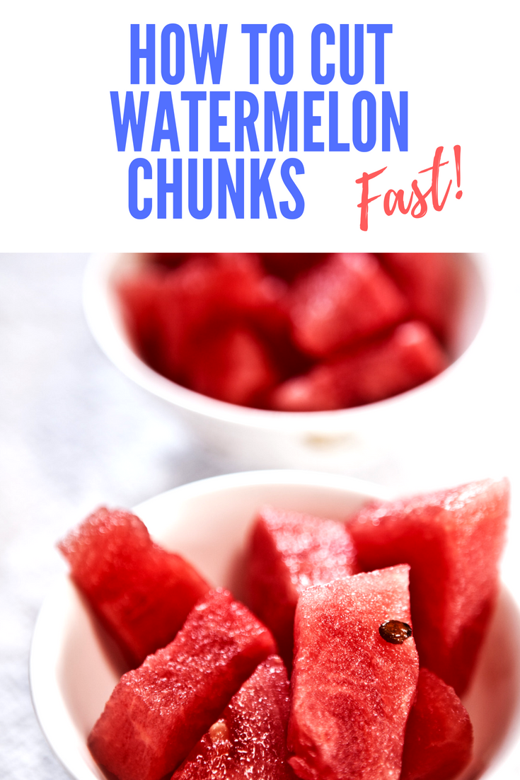 How to Cut Watermelon Chunks FAST! - Mom Saves Money