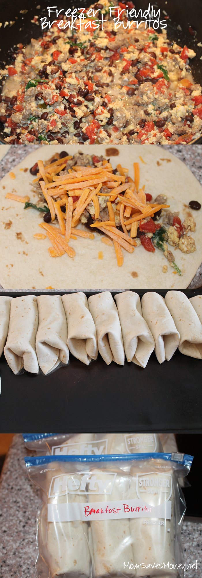 Recipe - Freezer Friendly Breakfast Burritos! - Mom Saves Money