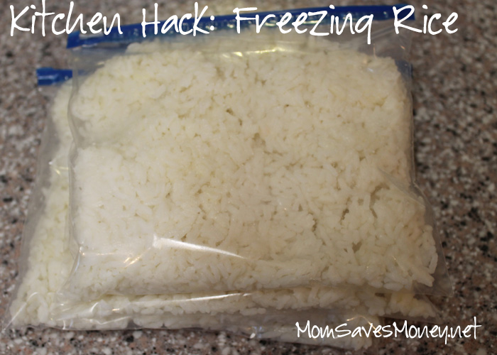 Freeze cooked 2025 rice in ziploc