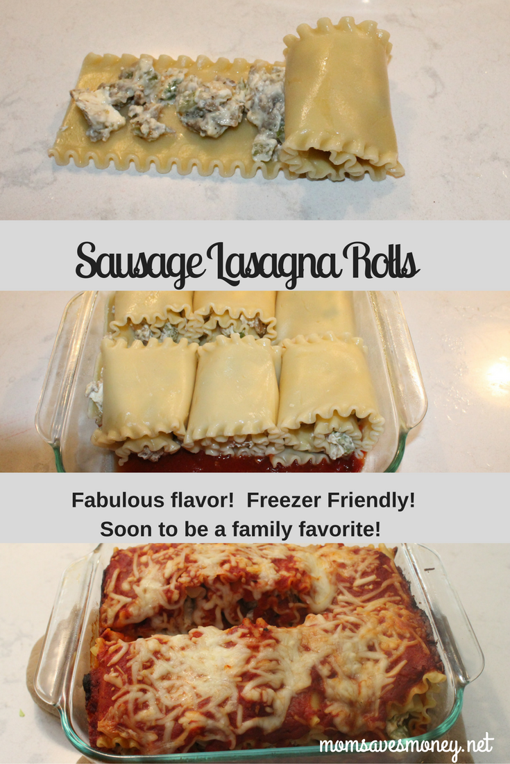 Sausage Lasagna Rolls