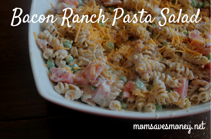 Cheesy Bacon Ranch Pasta Salad