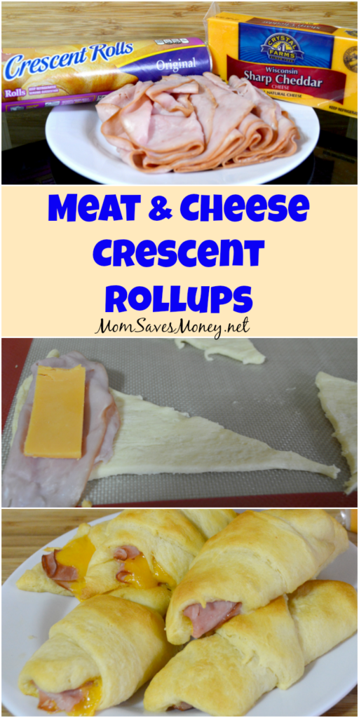 Easy meat and cheese crescent roll ups with only 3 ingredients. Ideas for meat and cheese pairings. #CheeseLove #ad