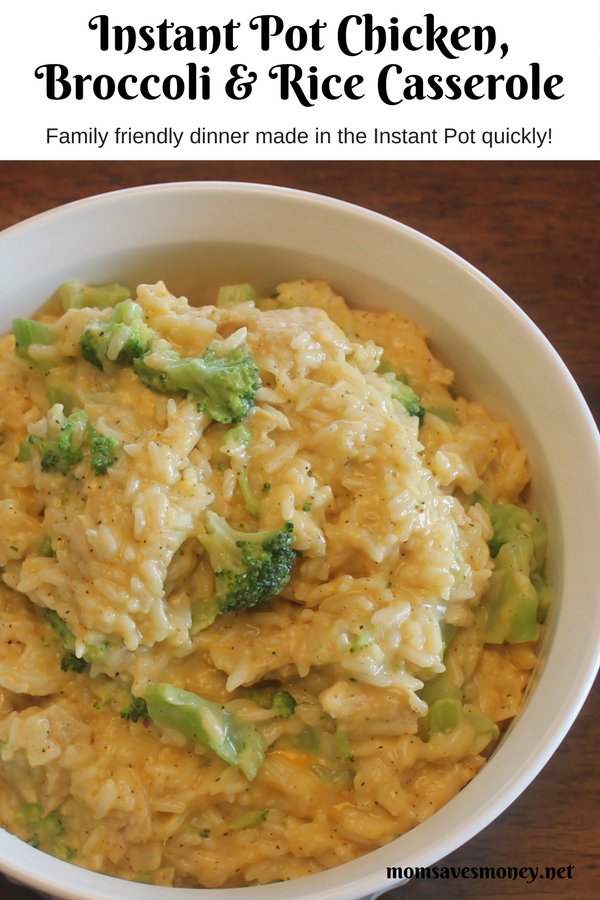 Instant Pot Chicken Broccoli Rice Casserole Dinner With