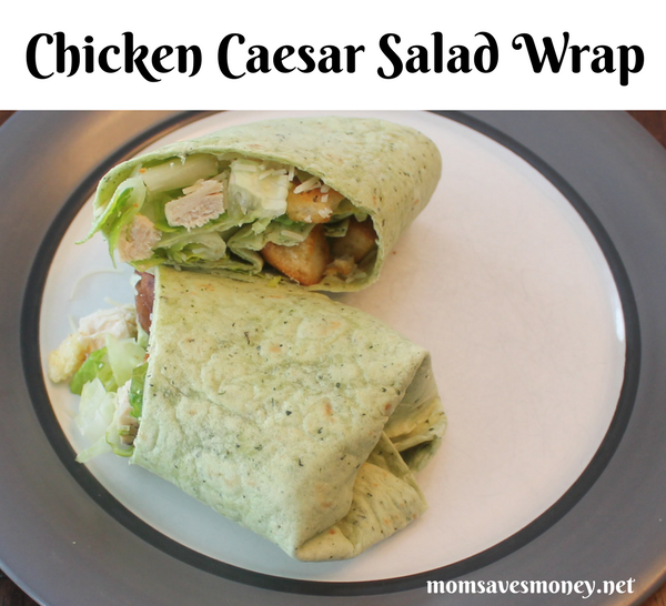 grilled chicken caesar salad wraps