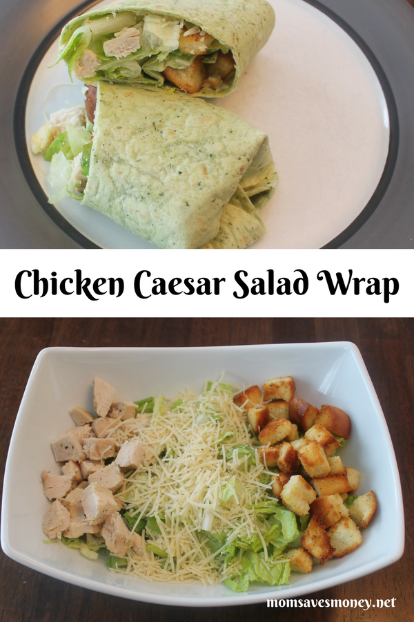 Caesar Chicken Salad Lunch Wraps - Project Meal Plan