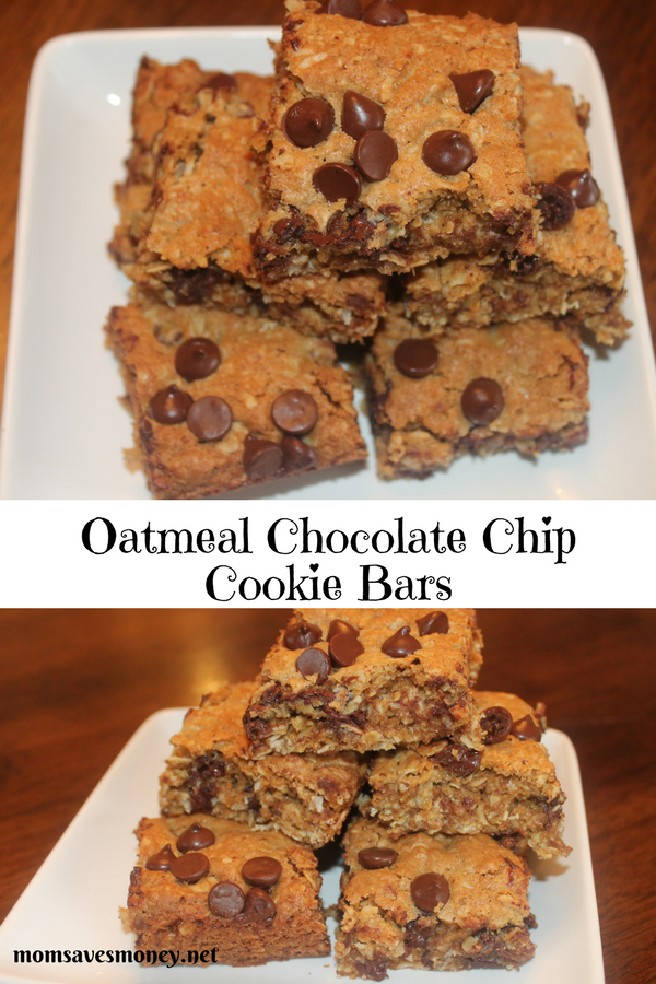 Oatmeal Chocolate Chip Cookie Bars! - Mom Saves Money
