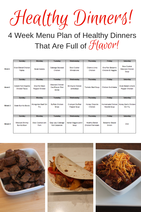 Want to eat healthy? This 4 week menu plan is for you! - Mom Saves Money