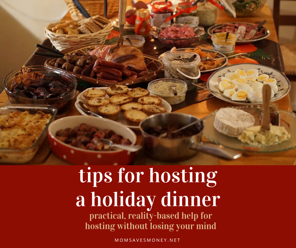 Hosting your first holiday dinner? Don't stress. Prepare! Here are practical, real-life tips for hosting a family dinner for the holidays! #holidays #entertaining #familydinner #Christmasdinner #Thanksgivingdinner #Easterdinner