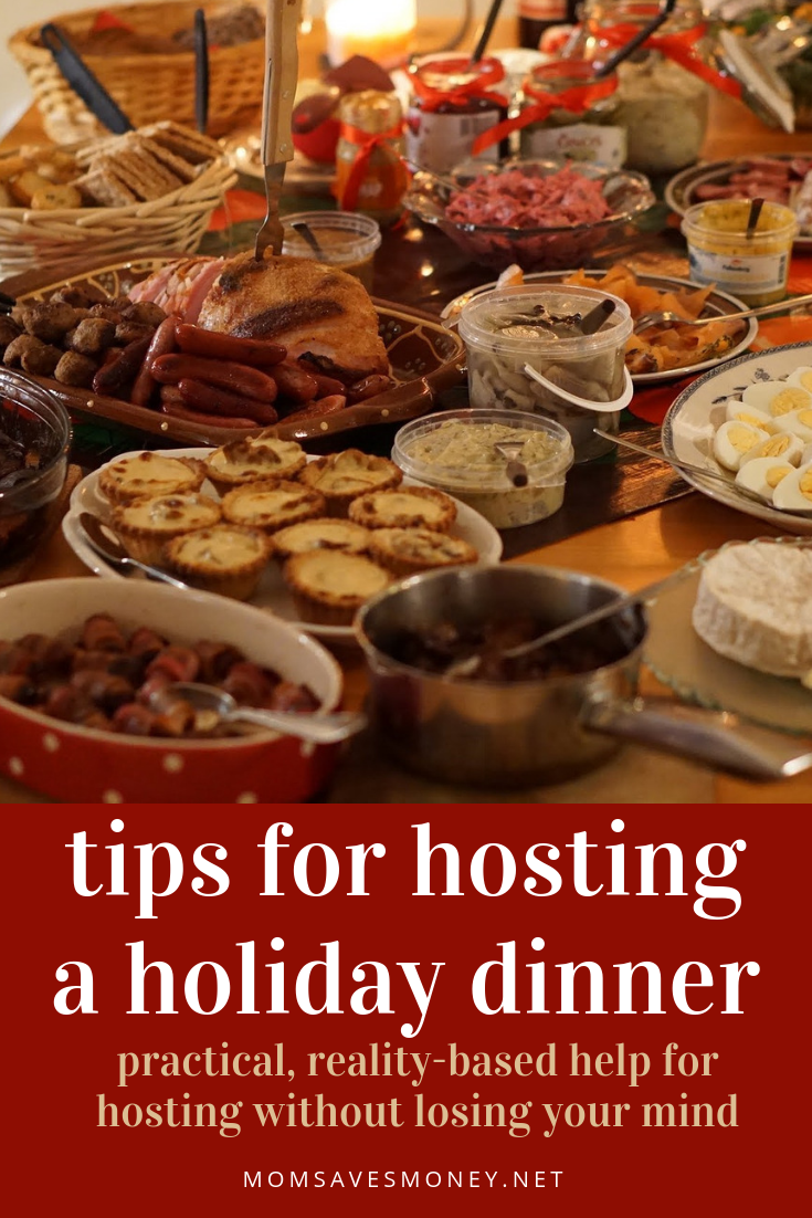 Hosting your first holiday dinner? Don't stress. Prepare! Here are practical, real-life tips for hosting a family dinner for the holidays! #holidays #entertaining #familydinner #Christmasdinner #Thanksgivingdinner #Easterdinner