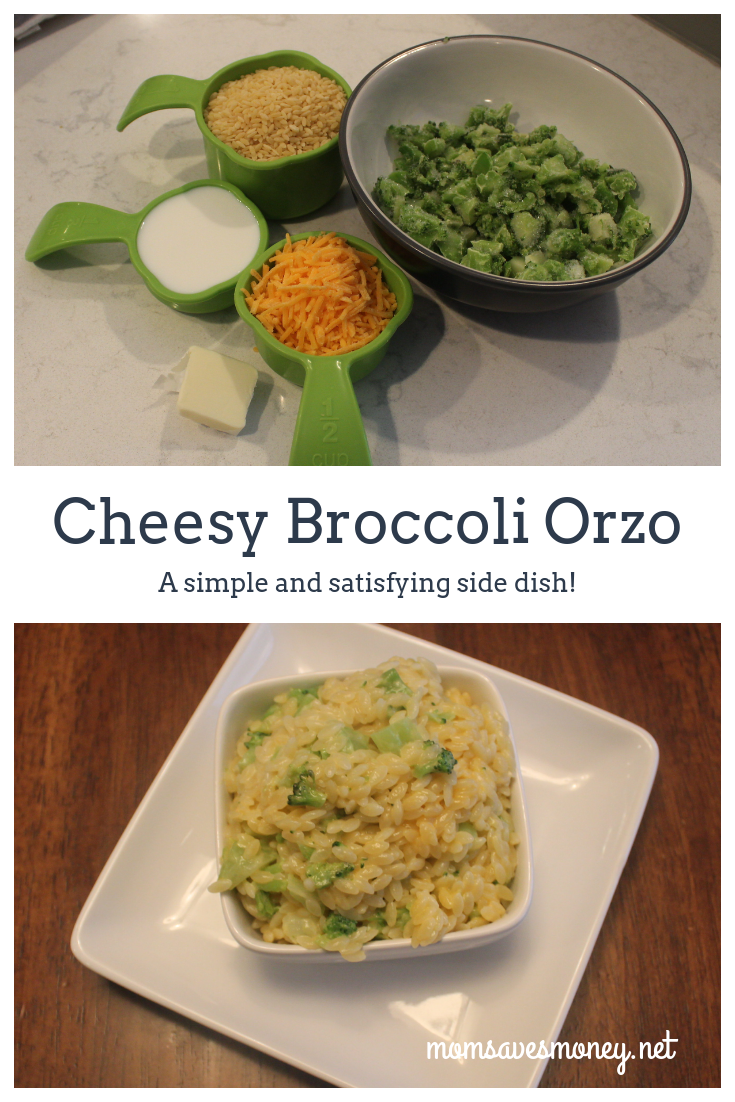 Cheesy Broccoli Orzo ingredients 