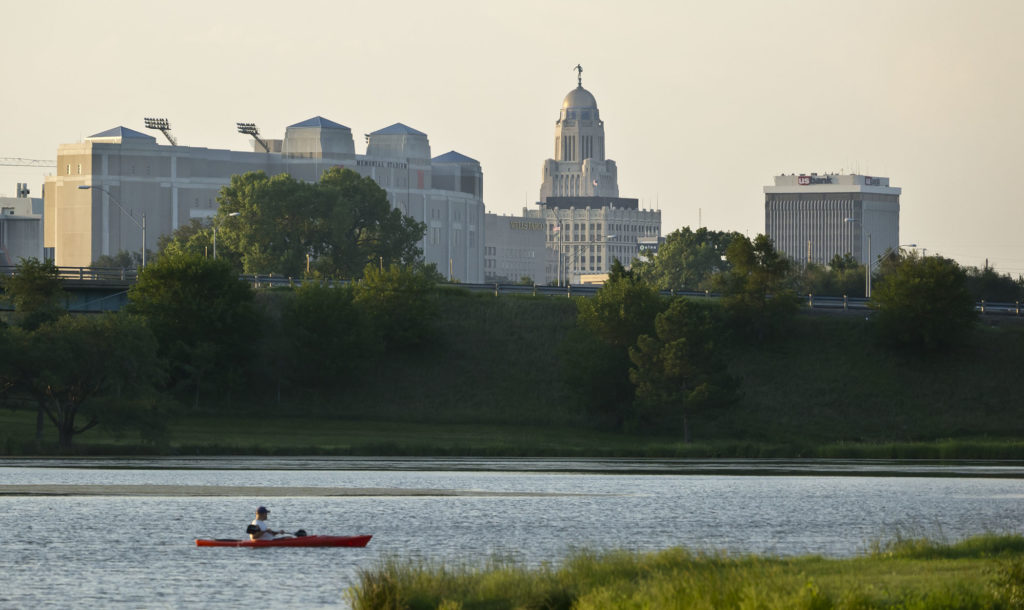 lincoln skyline with capitol building in background