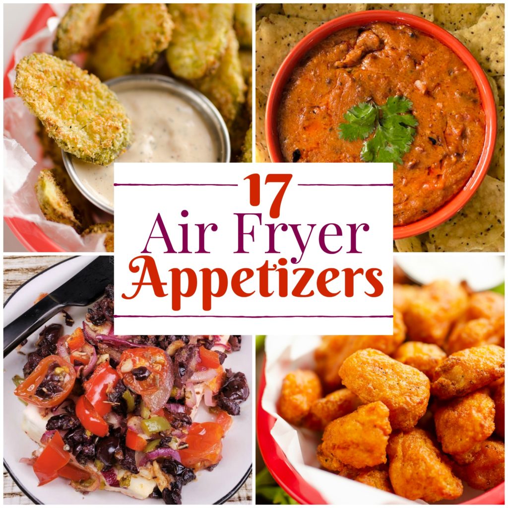 air fryer appetizers collage
