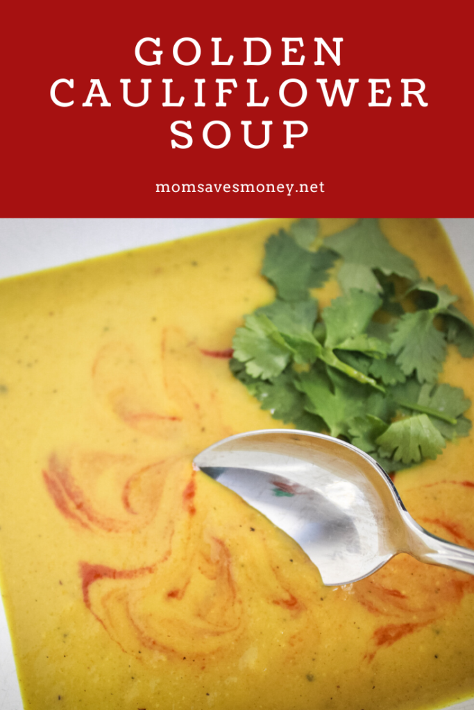 golden cauliflower soup pinterest image