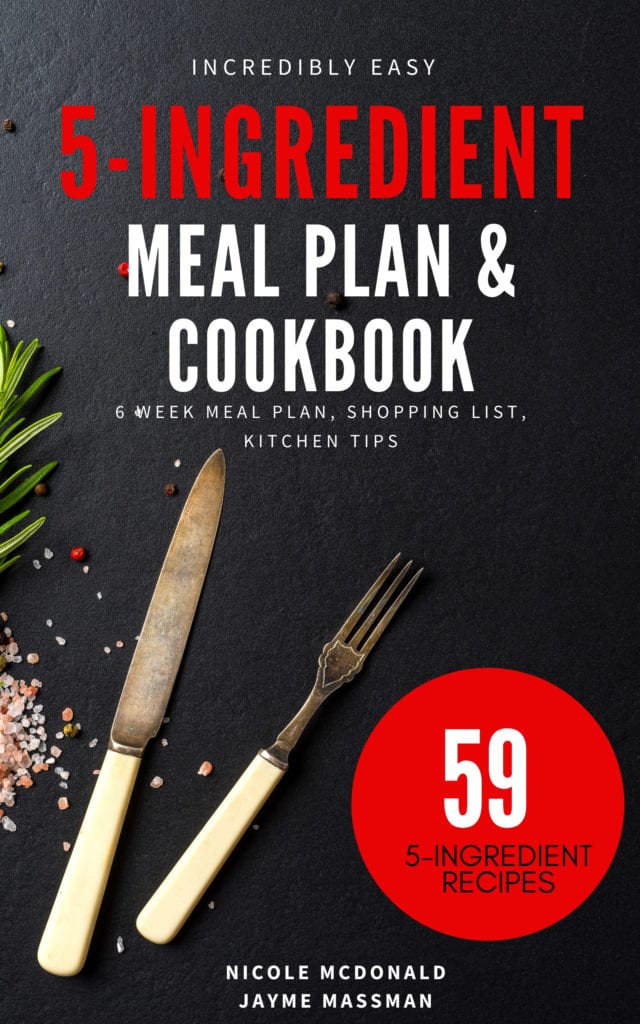 5 ingredient meal plan and cookbook cover