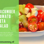 cucumber tomato feta salad in a bowl