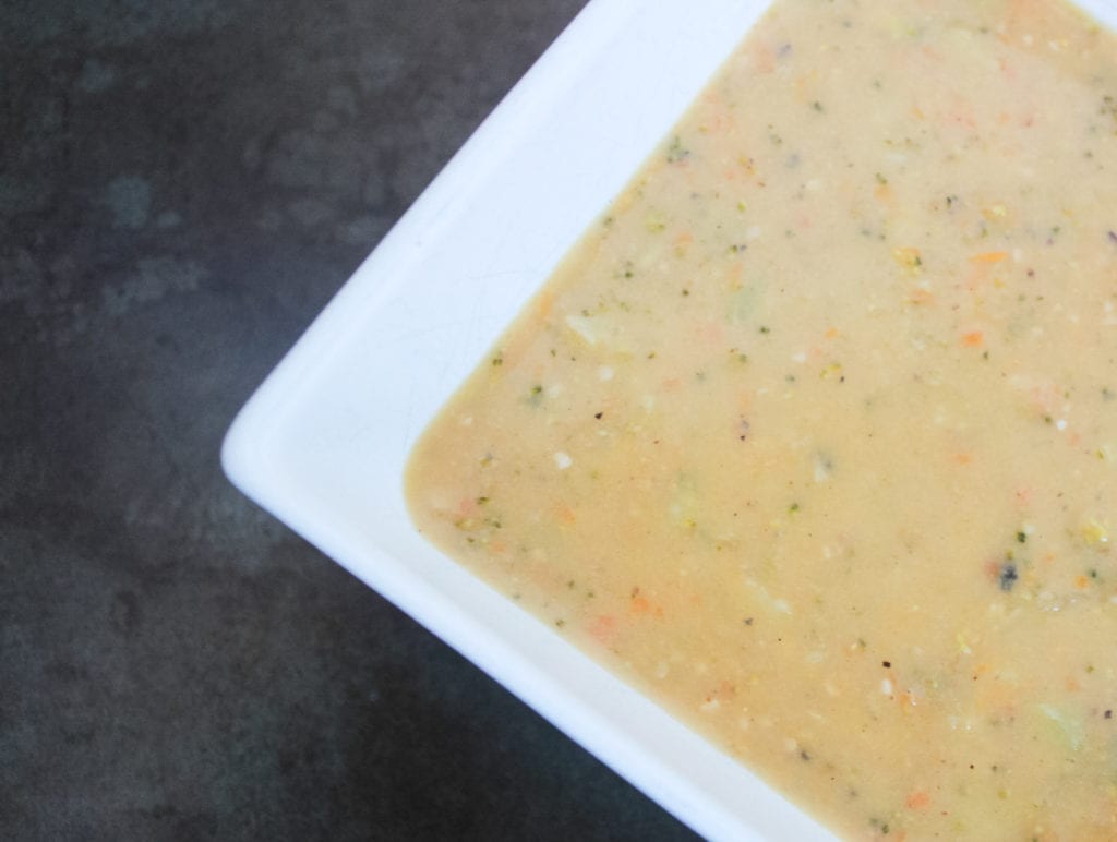 broccoli cheddar soup in bowl