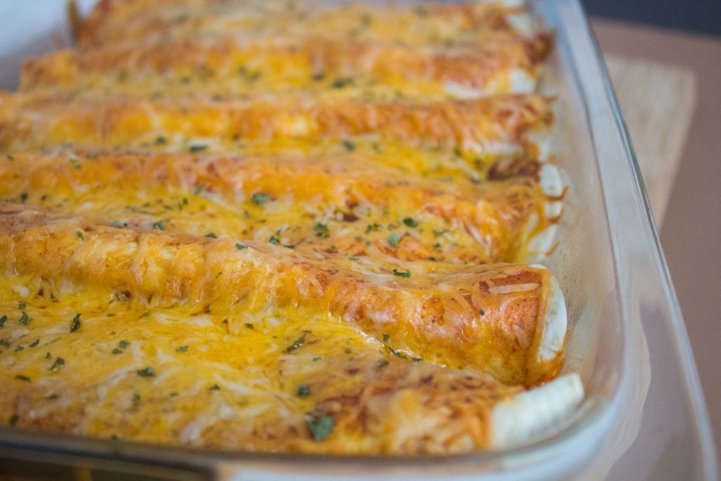 black bean chicken enchiladas