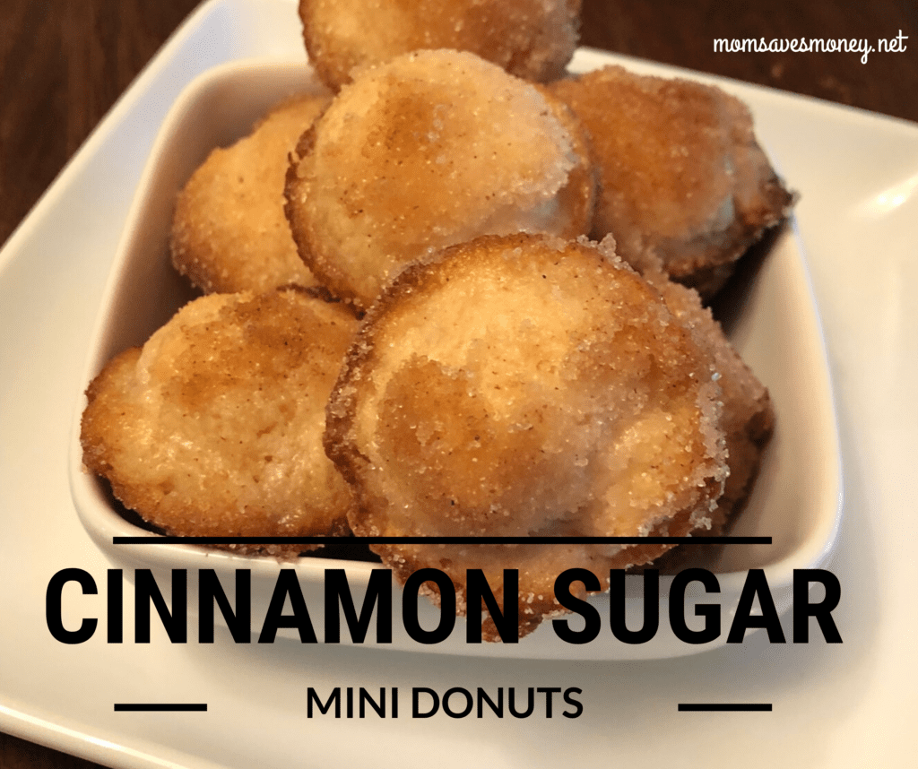 cinnamon sugar donuts in bowl