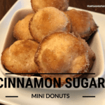 cinnamon sugar donuts in bowl