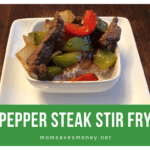 pepper steak stir fry with bell peppers and onions