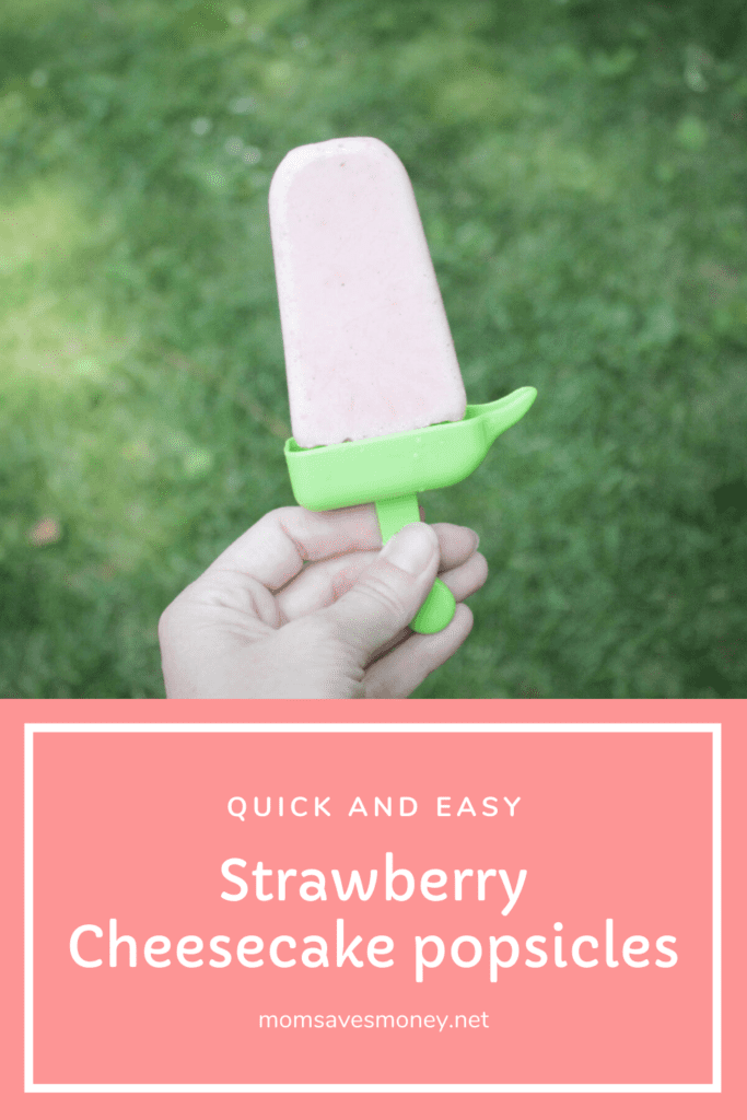 quick and easy strawberry cheesecake popsicles
