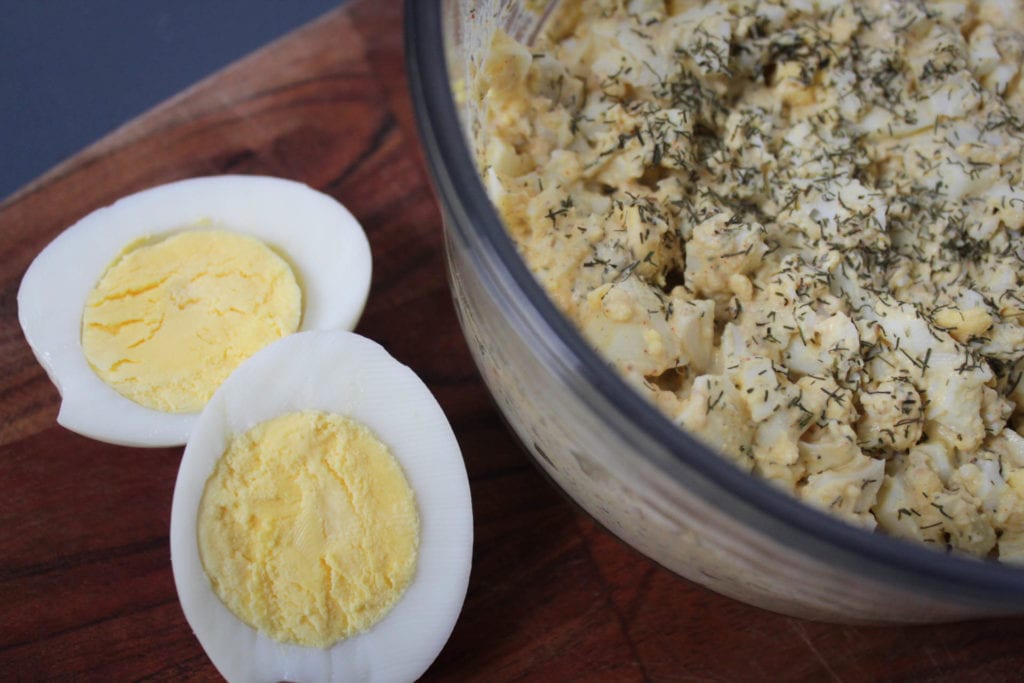 egg salad in bowl