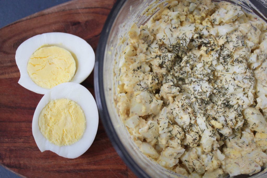 egg salad in bowl