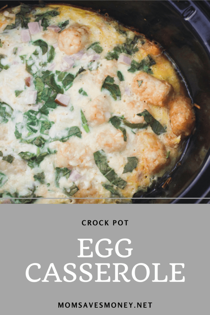Egg casserole made in the slow cooker