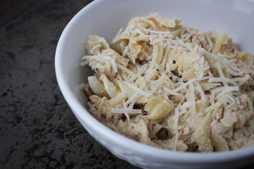 slow cooker creamy italian chicken pasta with only 5 ingredients