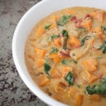 Easy and delicious sweet potato curry soup ready in just 40 minutes