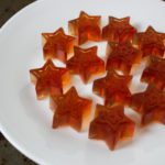 White plate with star-shaped gummy candy