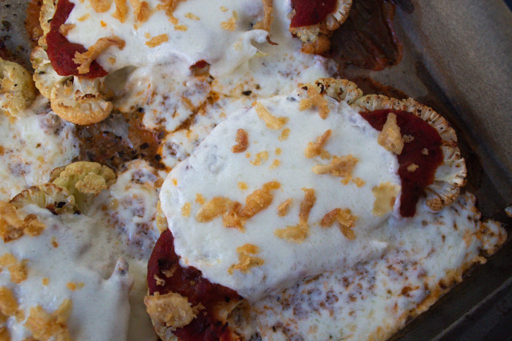 Baked cauliflower parmesan