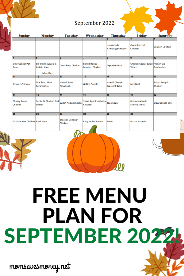 September meal plan