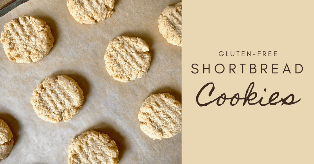 Baking sheet with shortbread cookies